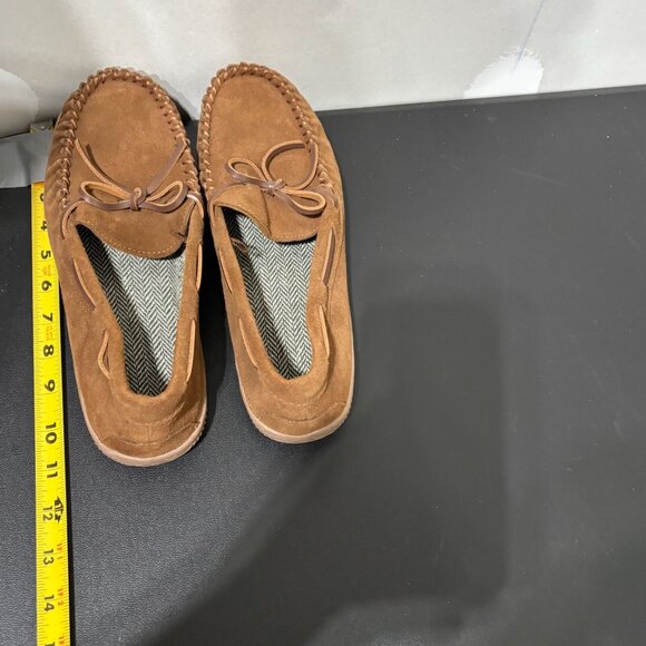 Brown Mens Loafers With Suede Upper & Rubber Sole Size 9-10 By George - Picture 10 of 11